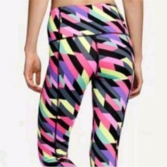 Victoria’s Secret Vsx Sport Knockout Multicolor Neon Print High Waist Leggings - Picture 3 of 7